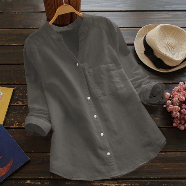Ozma – Chemise décontractée en lin et coton pour femme