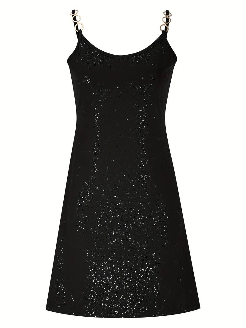 Gracelyn - Glitterjurk avec Ringdrager