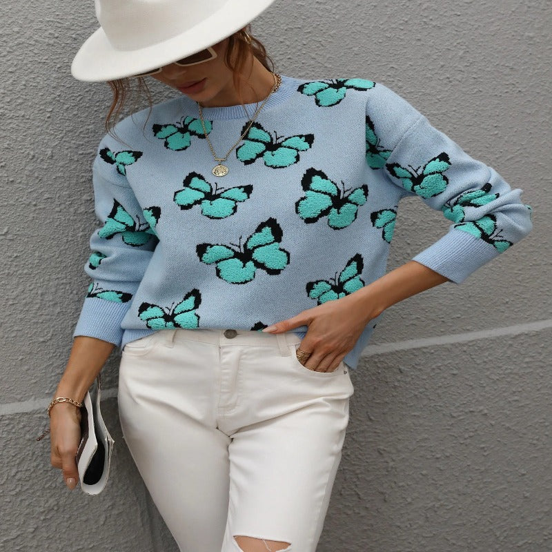 Lysandra | Pull à Motif Papillon avec Style Élégant pour Femmes