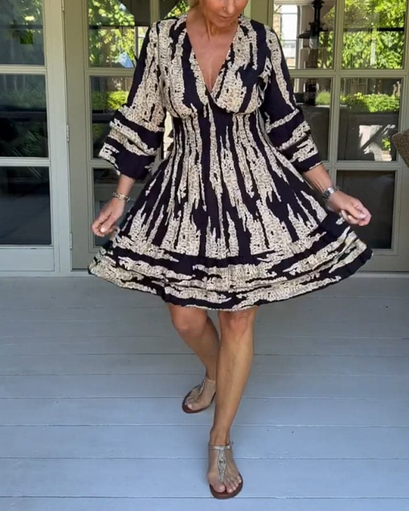 Helga - Robe d'été de créateur avec col en V