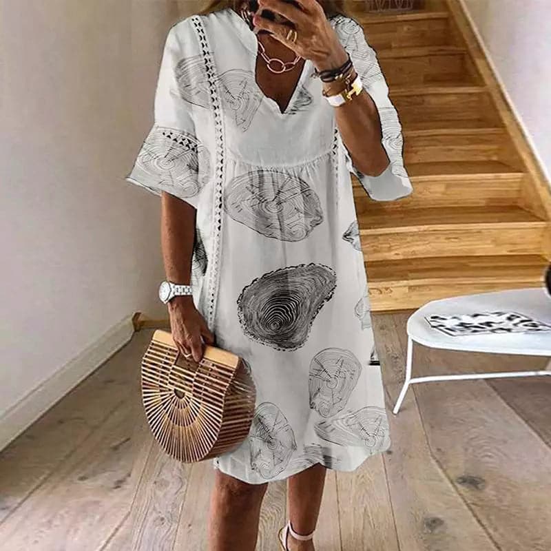 Evelyne - Robe femme douillette au motif élégant