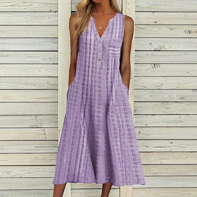 Morgane - Élégante Robe Longue avec Poches Latérales