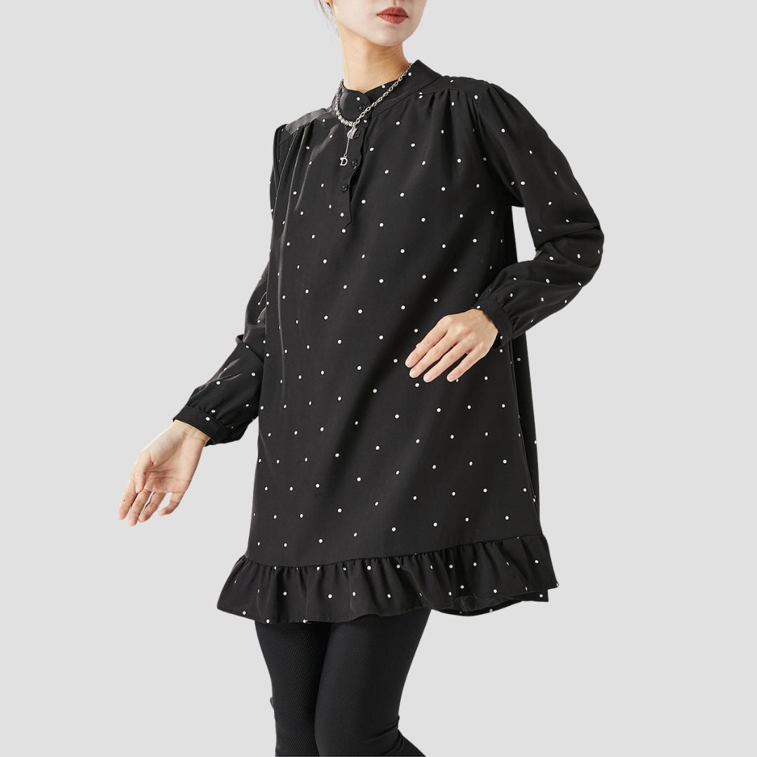 Lola | Blouse à Pois avec Volants Élégants pour Femmes