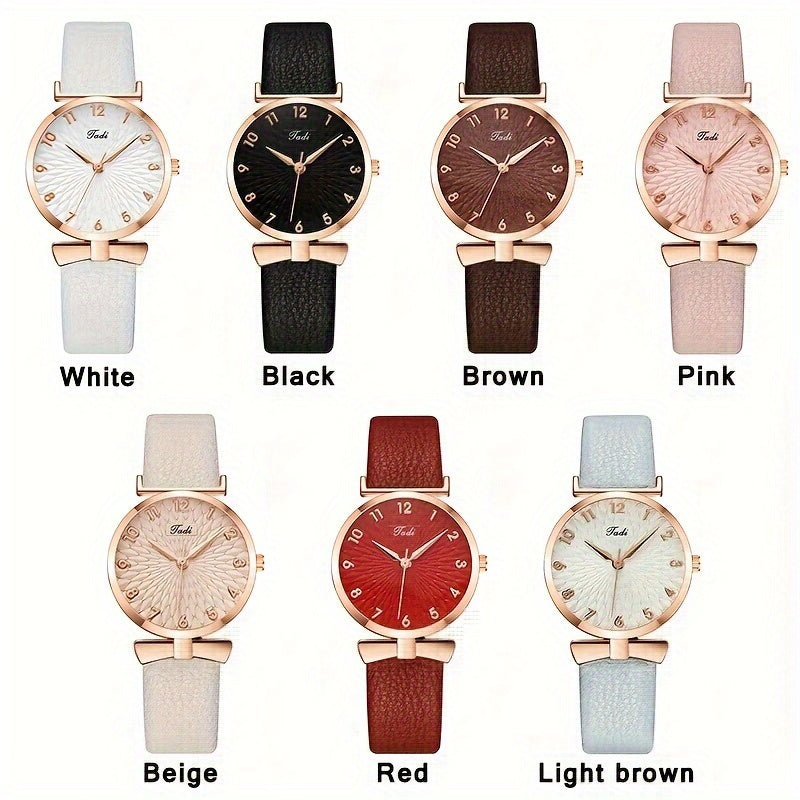 Lunaire | Montre avec Cadran Décontracté et Bracelet en Cuir PU pour Femmes