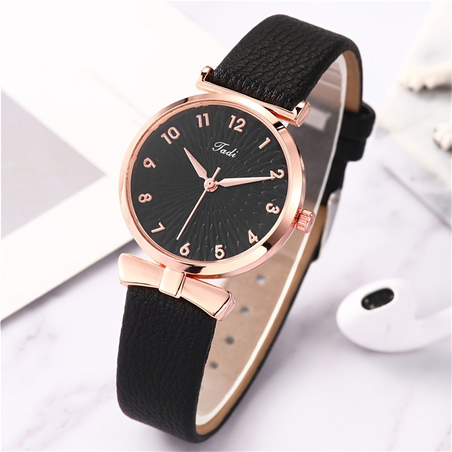 Lunaire | Montre avec Cadran Décontracté et Bracelet en Cuir PU pour Femmes