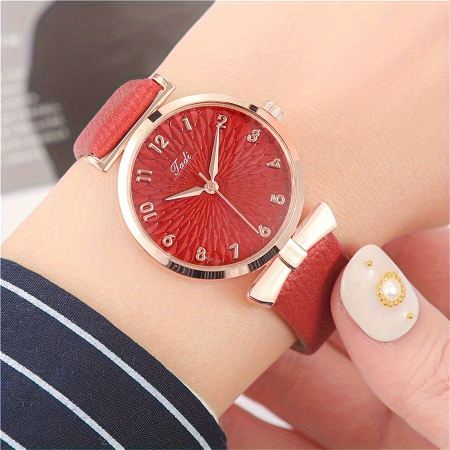 Lunaire | Montre avec Cadran Décontracté et Bracelet en Cuir PU pour Femmes