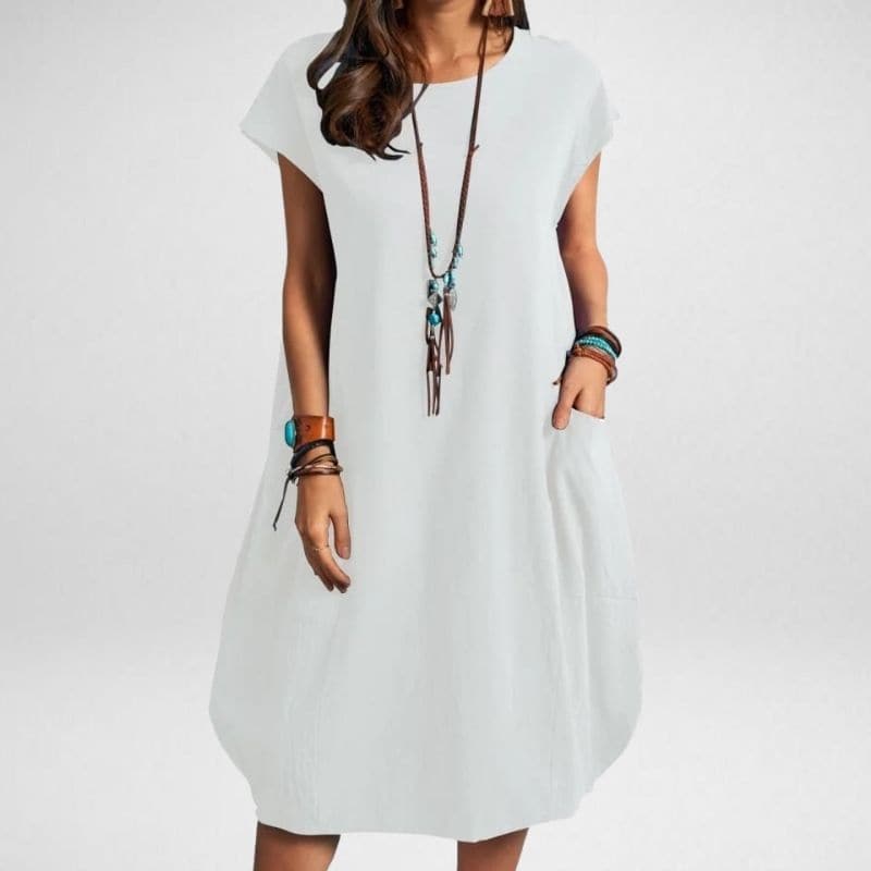 Lou - Robe longue tendance avec poches