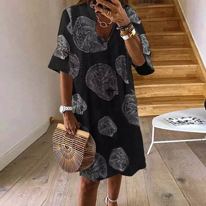 Evelyne - Robe femme douillette au motif élégant