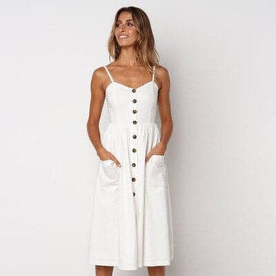 Luna - Robe ample élégante avec bretelles spaghetti