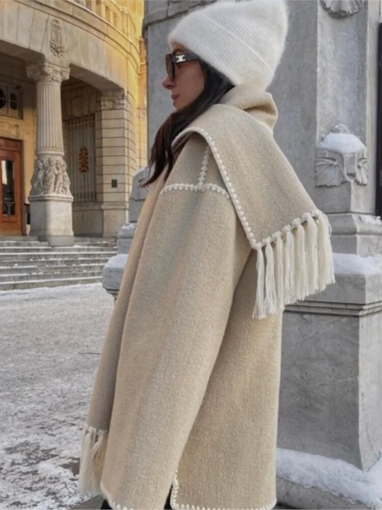 Lysandra | Veste avec Écharpe Élégante et Confortable pour Femmes