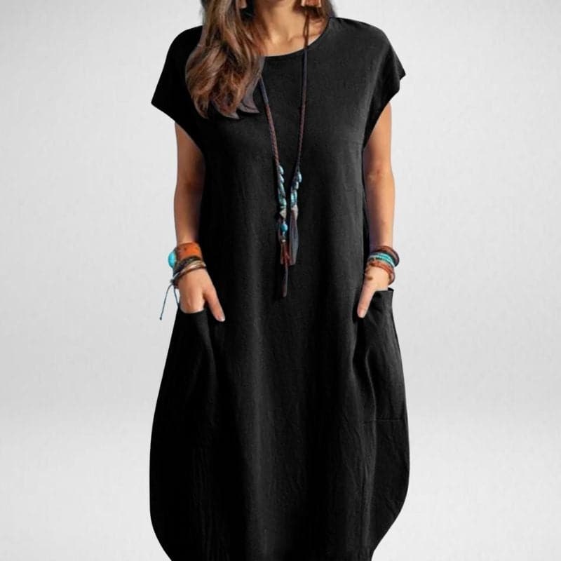 Lou - Robe longue tendance avec poches