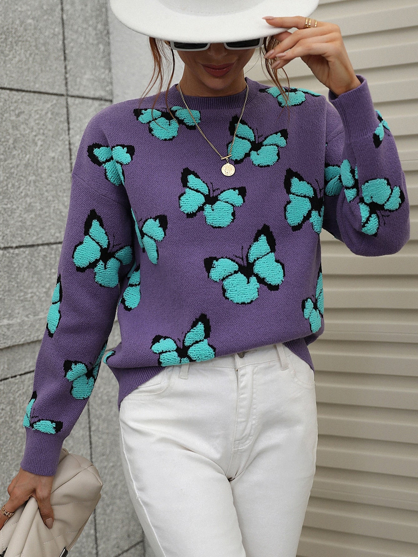 Lysandra | Pull à Motif Papillon avec Style Élégant pour Femmes