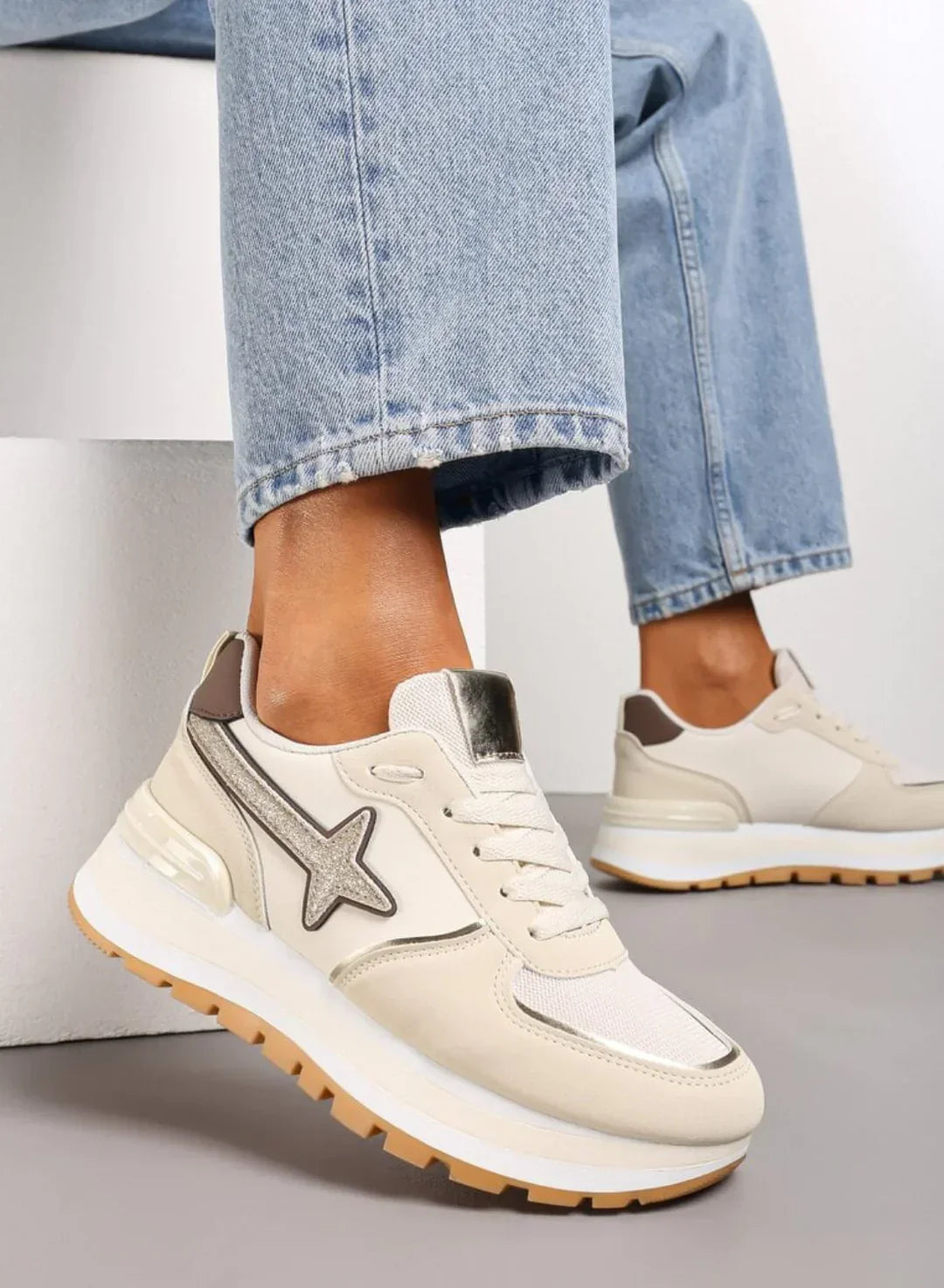 Nessa – Baskets Premiata à détails multicolores