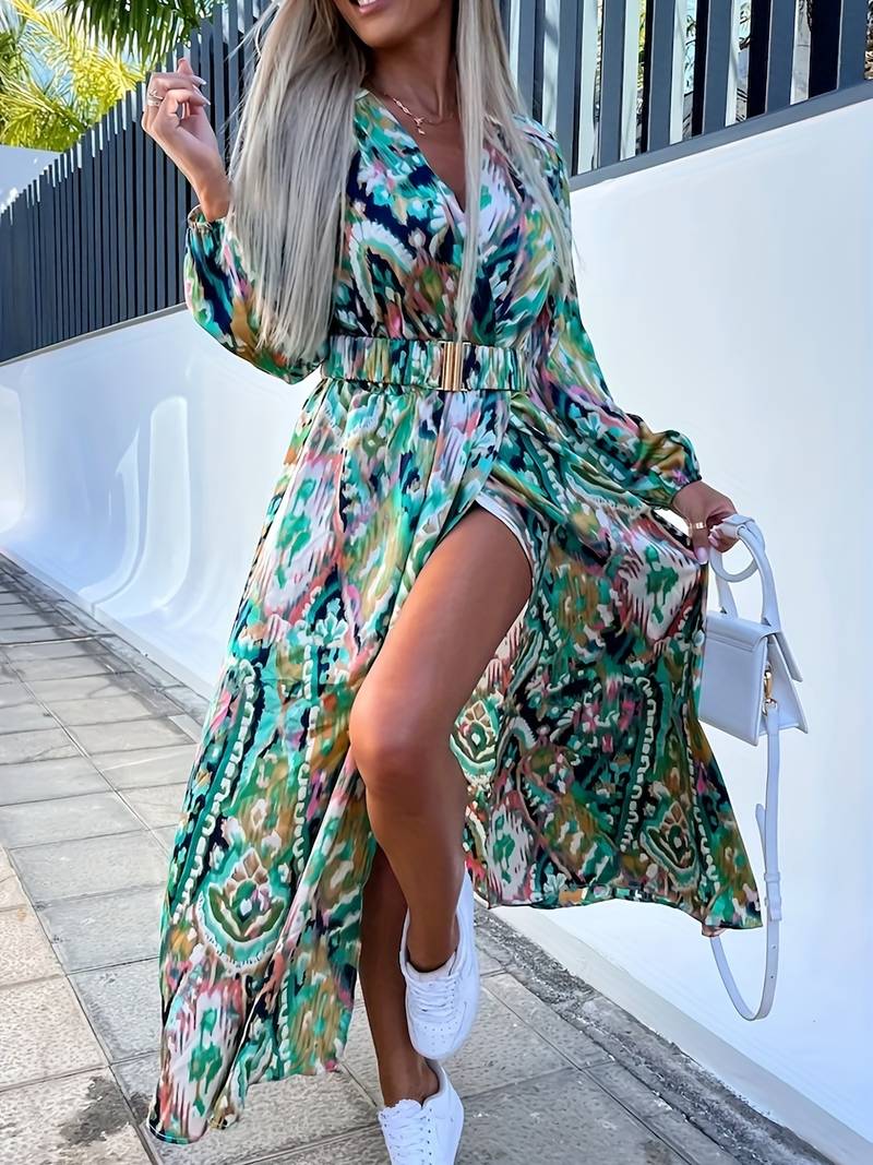 Lysandra | Robe avec Motifs Abstraits et Tissu de Haute Qualité pour Femmes