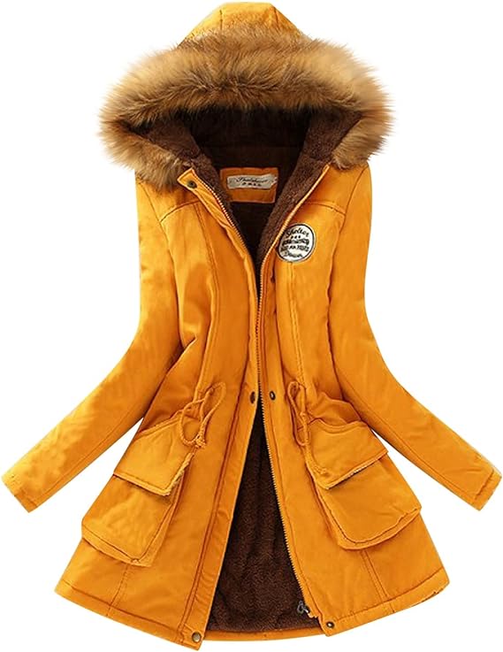 Soleil Doré | Parka à Capuche avec Confort Exceptionnel et Style Safari pour Femmes