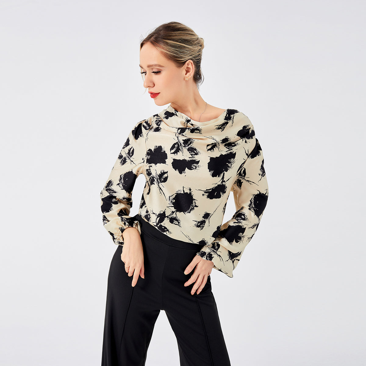 Mélodie | Blouse Élégante avec Imprimé Chic et Confort Optimal pour Femmes
