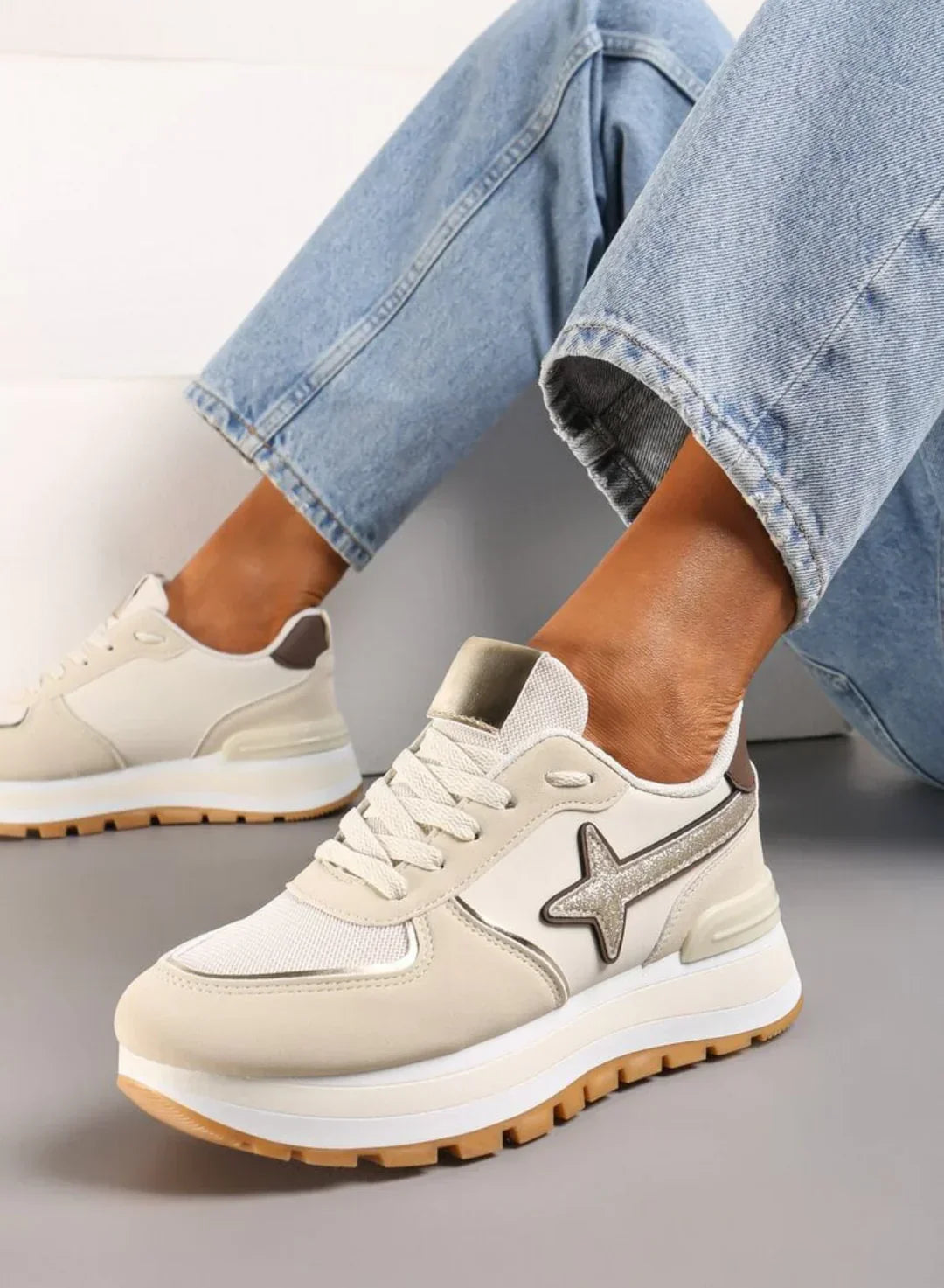 Nessa – Baskets Premiata à détails multicolores