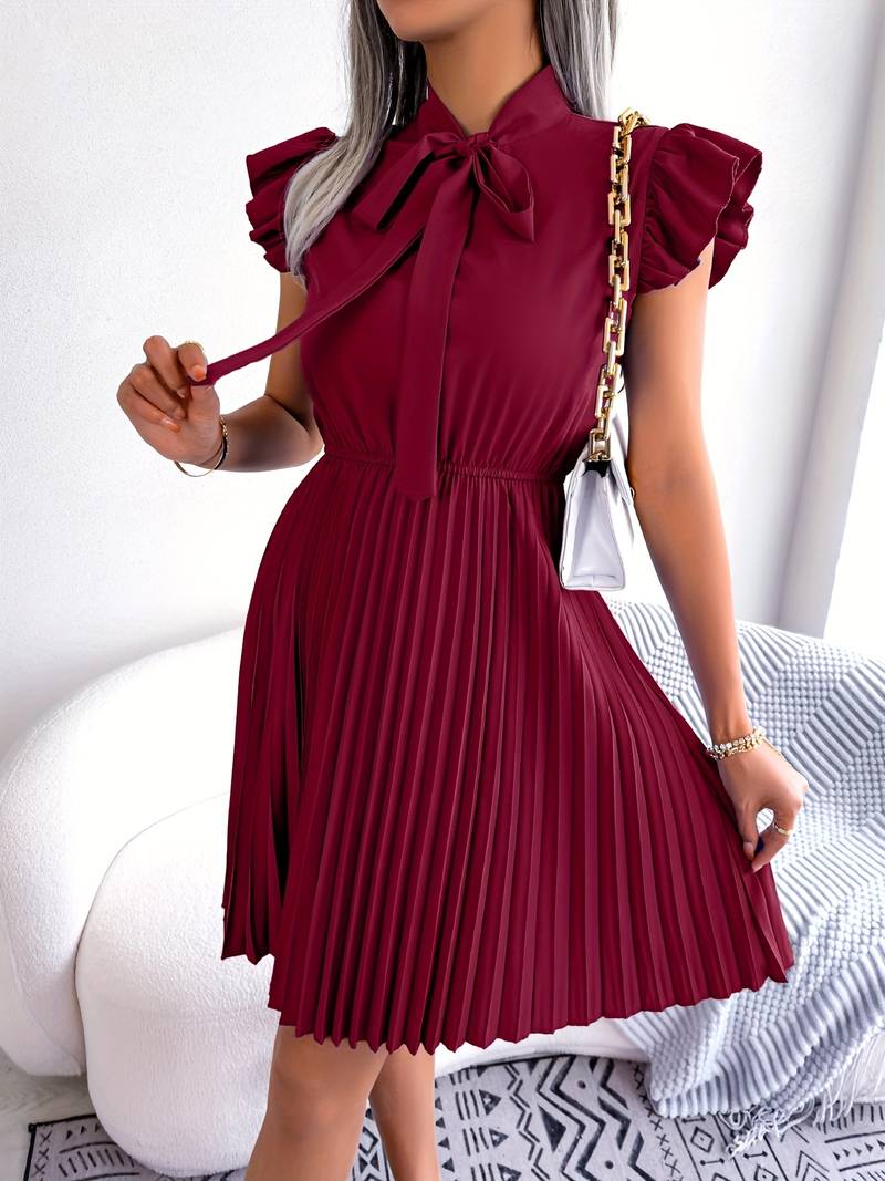 Lysandra | Robe unie avec Tissu de Haute Qualité et Silhouette Élégante pour Femmes