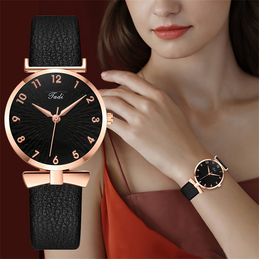 Lunaire | Montre avec Cadran Décontracté et Bracelet en Cuir PU pour Femmes