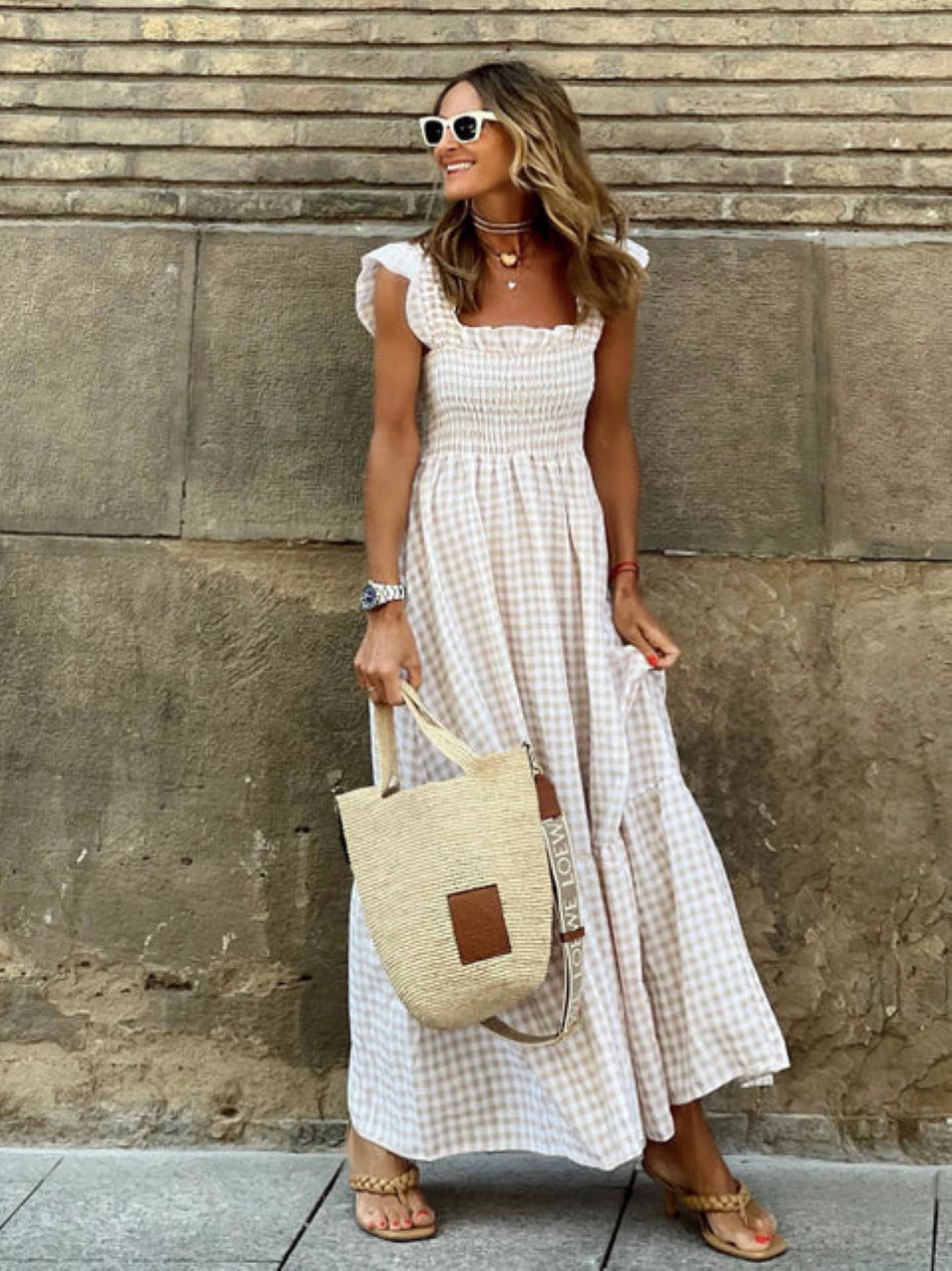 Léonie | Robe d'Été avec Coupe Flatteuse et Détails Élégants pour Femmes