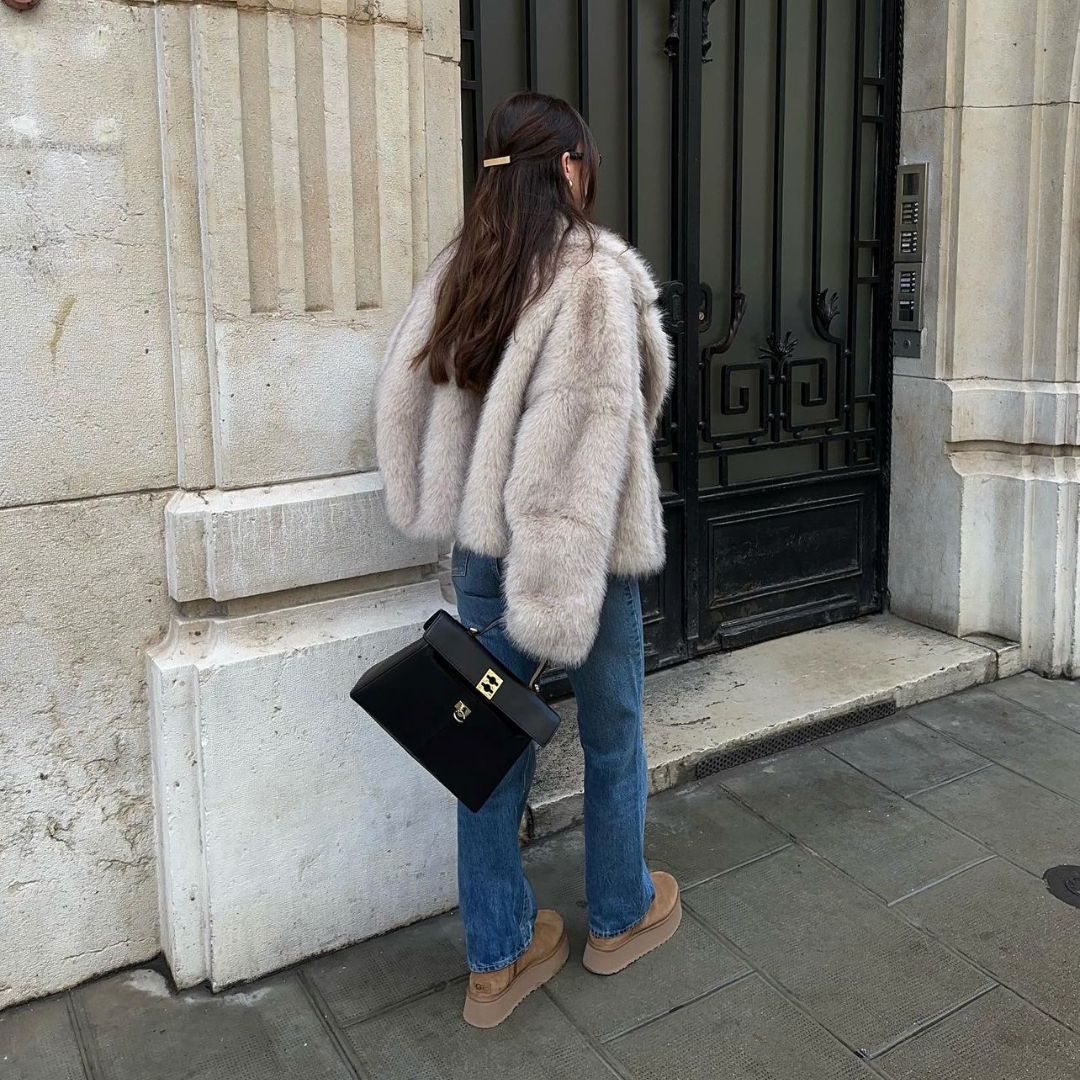 Luna | Manteau de fourrure végétalienne avec Élégance et Doublure Confortable pour Femmes