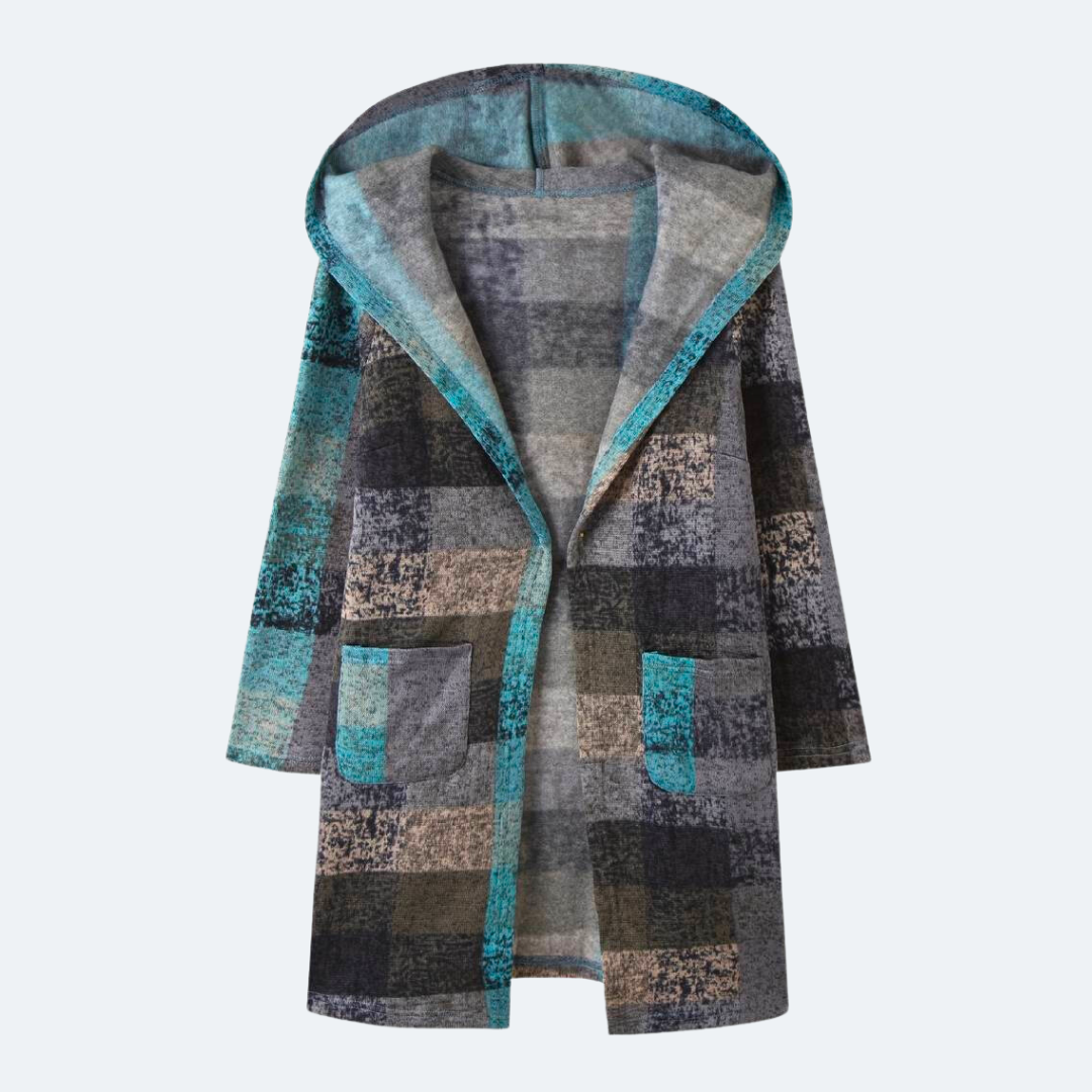 Isolde | Cardigan avec Motif Multicolore et Capuche Élégante pour Femmes