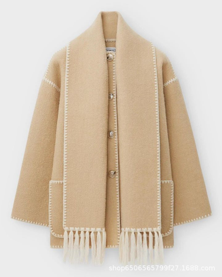 Lysandra | Veste avec Écharpe Élégante et Confortable pour Femmes