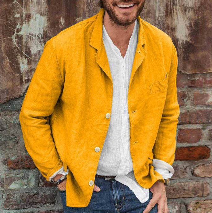 Daryl - Veste décontractée pour homme, coton et lin