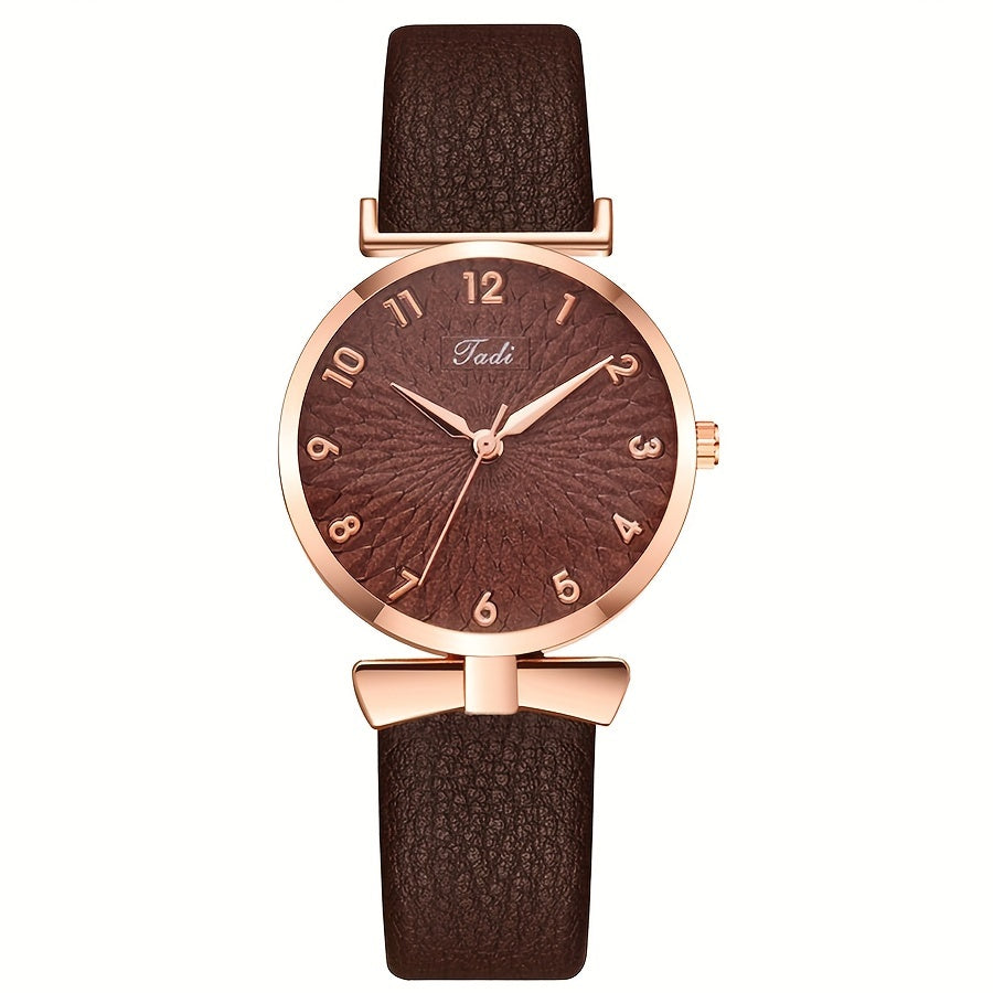 Lunaire | Montre avec Cadran Décontracté et Bracelet en Cuir PU pour Femmes