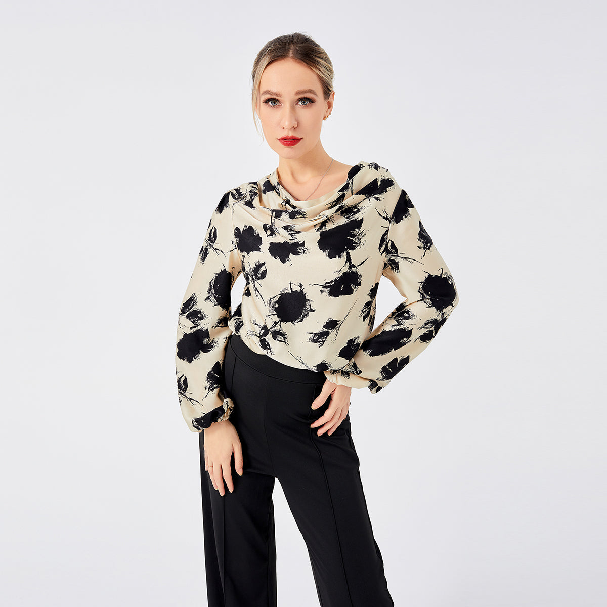 Mélodie | Blouse Élégante avec Imprimé Chic et Confort Optimal pour Femmes