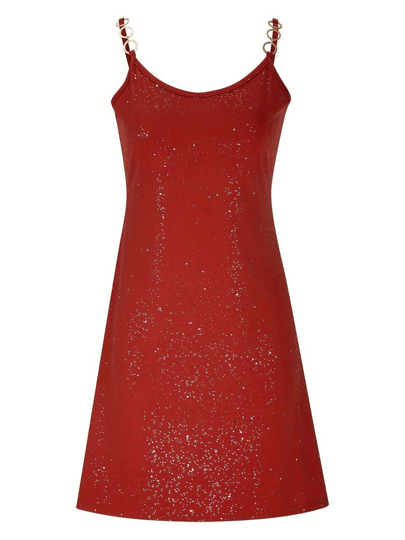 Gracelyn - Glitterjurk avec Ringdrager