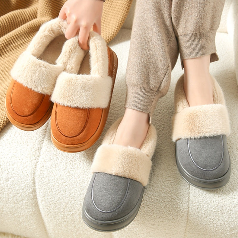 Lucinida - Chaussons pelucheux confortables et élégants pour dames