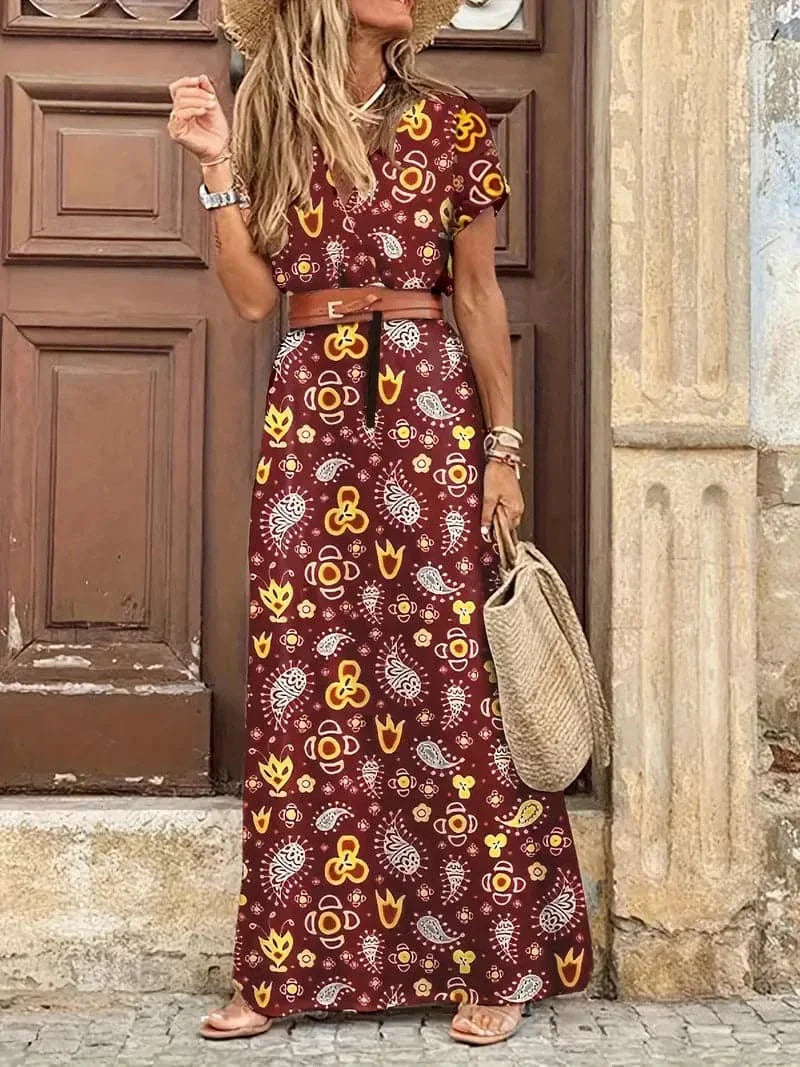 Marta - Magnifique robe aux motifs de créateurs