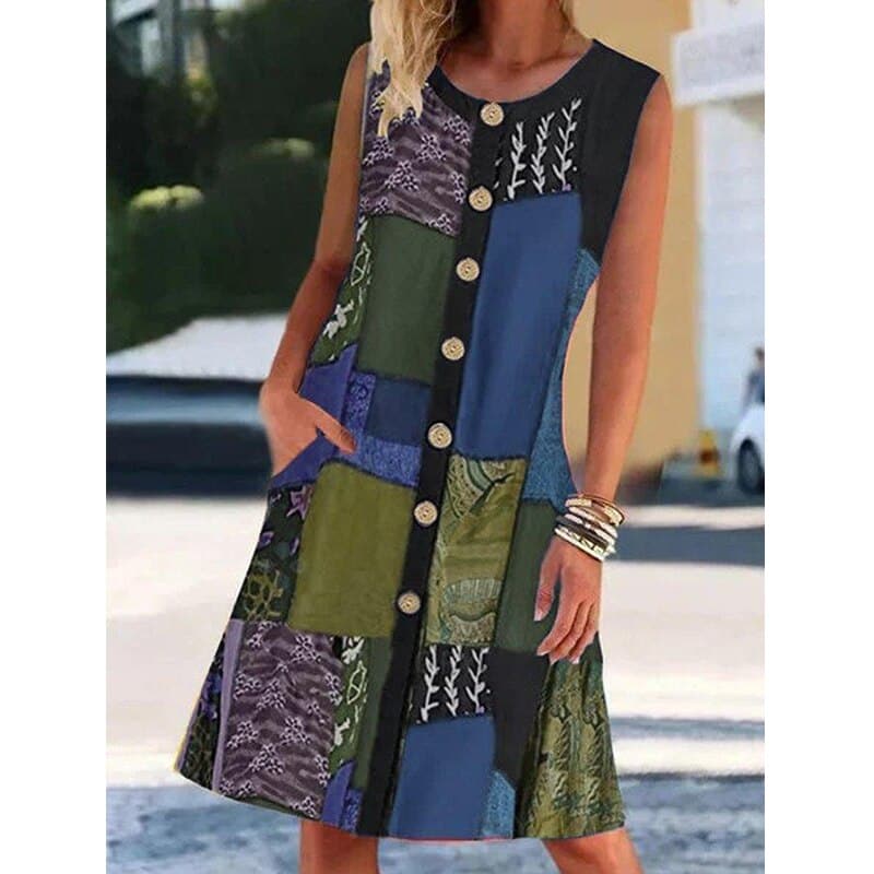 Daria - Robe de créateur avec boutons