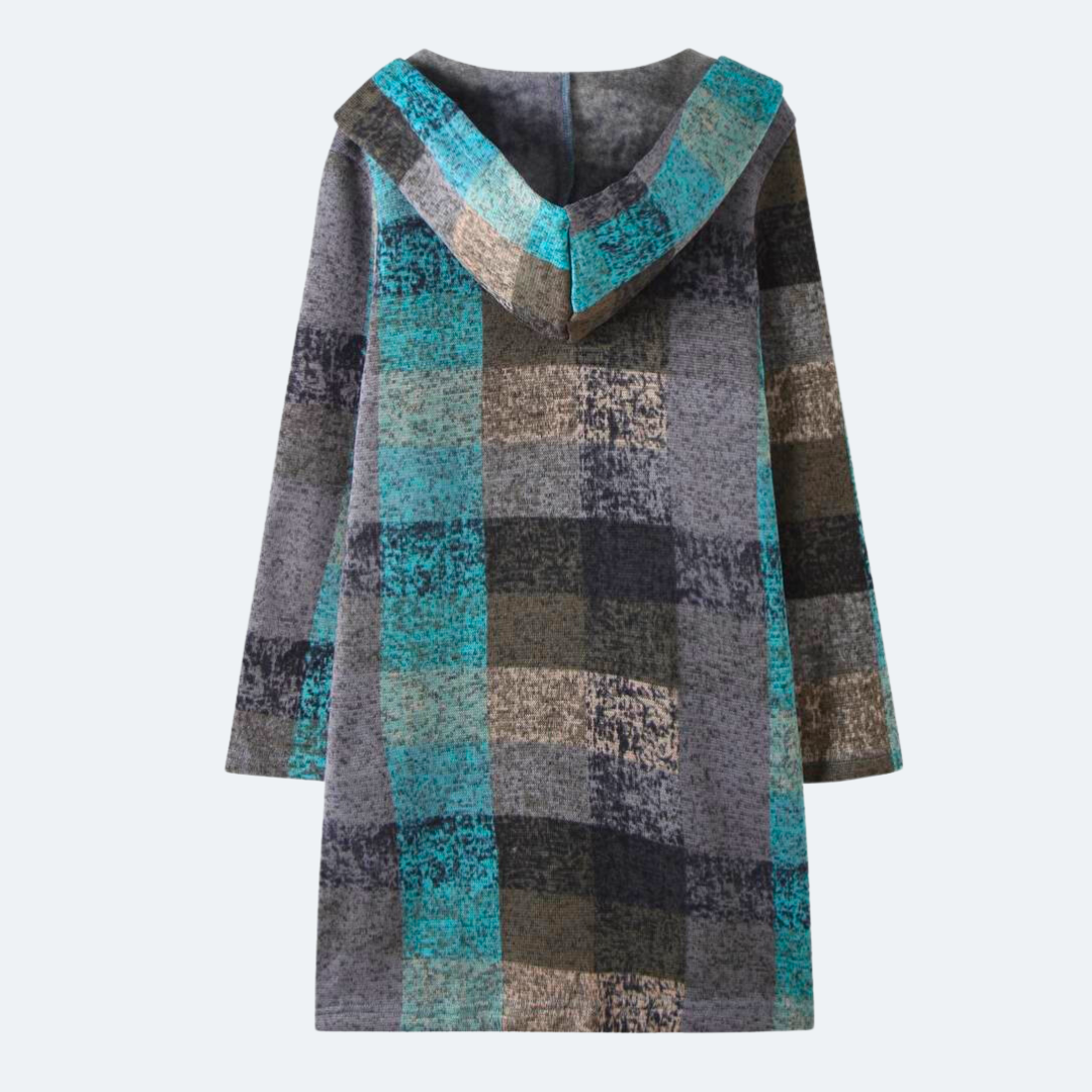 Isolde | Cardigan avec Motif Multicolore et Capuche Élégante pour Femmes