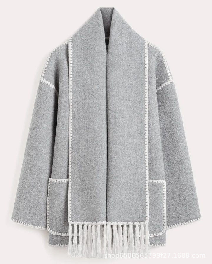 Lysandra | Veste avec Écharpe Élégante et Confortable pour Femmes