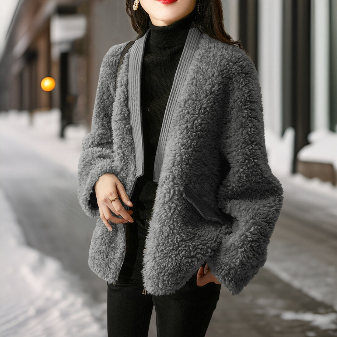 Léonie | Manteau de fourrure avec Confort Douillet et Élégance pour Femmes