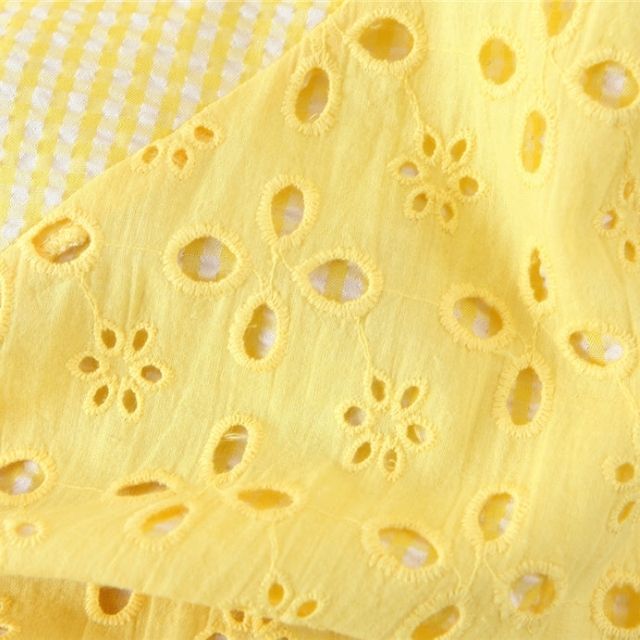 Léonie | Robe Jaune avec Broderie Élégante et Tissu de Haute Qualité pour Femmes