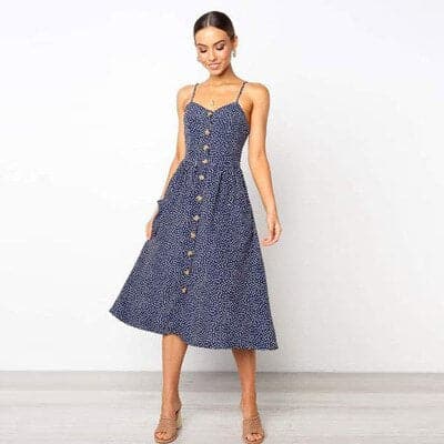 Luna - Robe ample élégante avec bretelles spaghetti