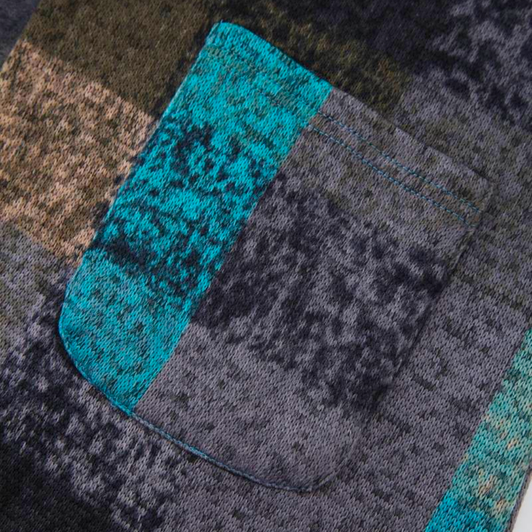Isolde | Cardigan avec Motif Multicolore et Capuche Élégante pour Femmes