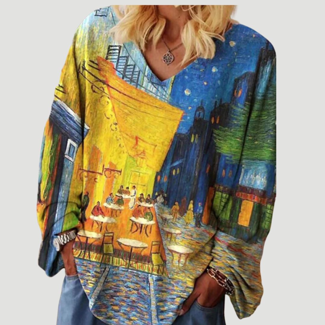 Lunaire | Chemise avec Imprimé Artistique et Confort Optimal pour Femmes