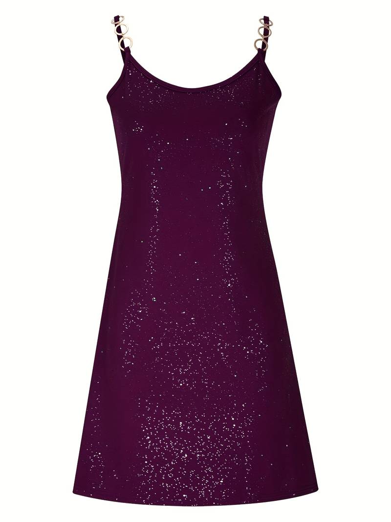 Gracelyn - Glitterjurk avec Ringdrager