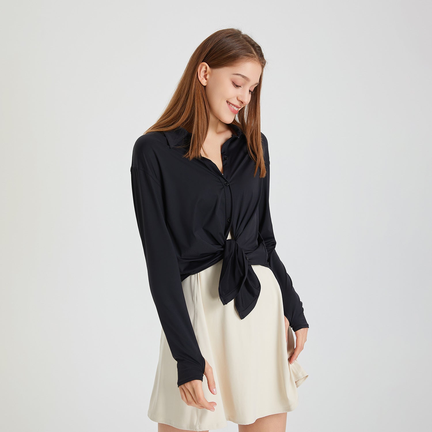 Lunaire | Blouse d'entraînement avec Matériaux Respirants et Élégance Contemporaine pour Femmes