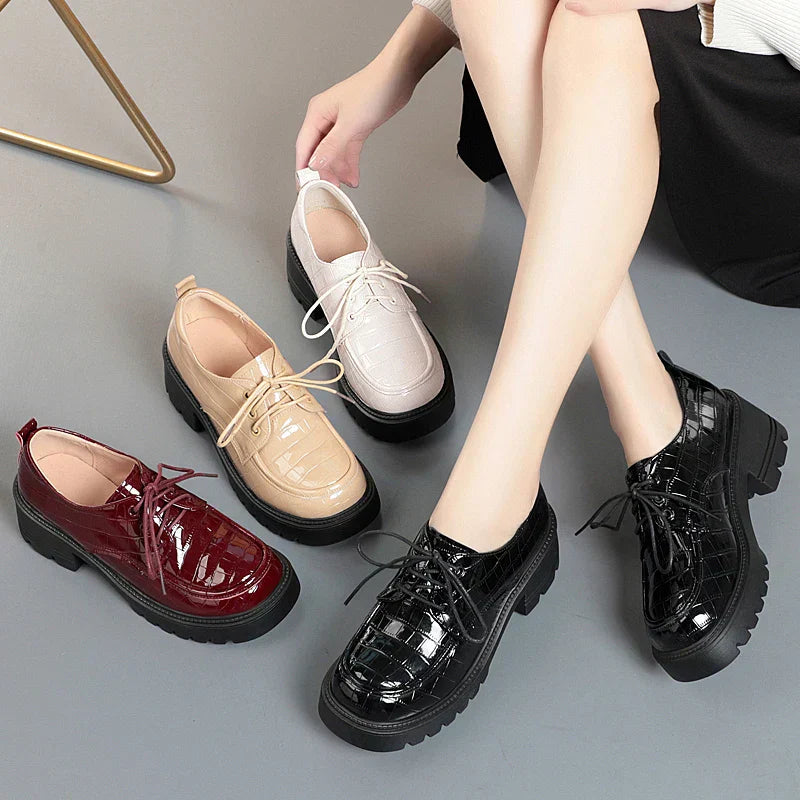 Léa | Chaussures Basses en Cuir Végétalien avec Plateforme et Confort Optimal pour Femmes