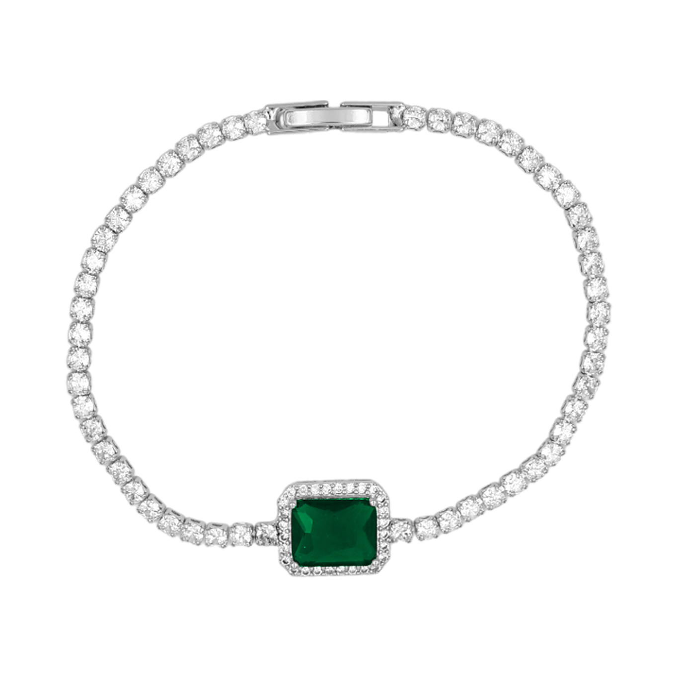 Émeraude | Bracelet Tennis en Acier Inoxydable avec Résistance à l'Eau pour Femmes