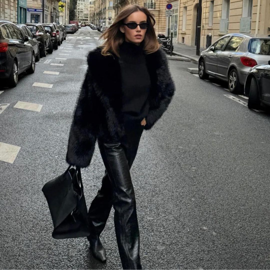 Luna | Manteau de fourrure végétalienne avec Élégance et Doublure Confortable pour Femmes