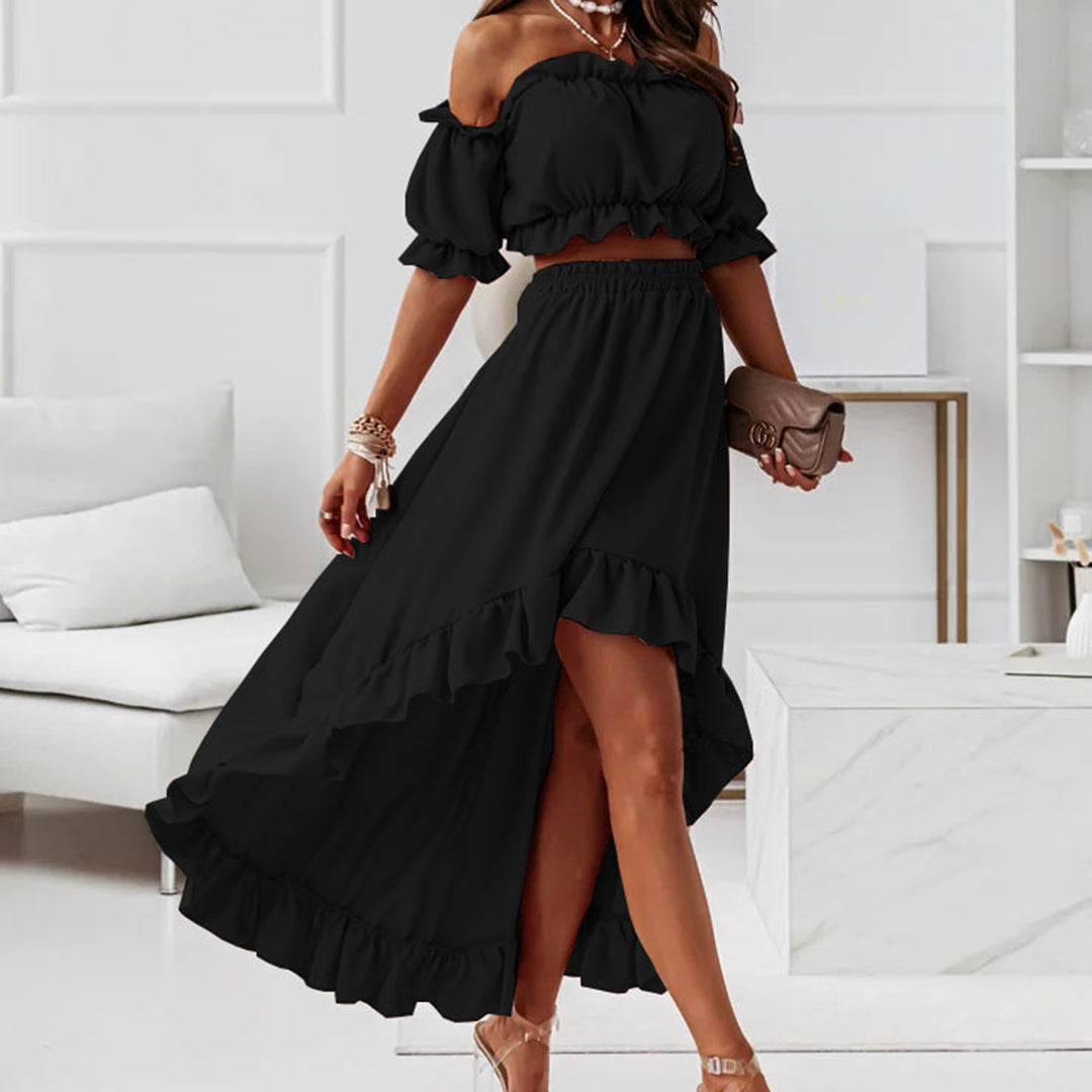 Seraphina | Robe Longue avec Ourlet Asymétrique et Confort Élégant pour Femmes