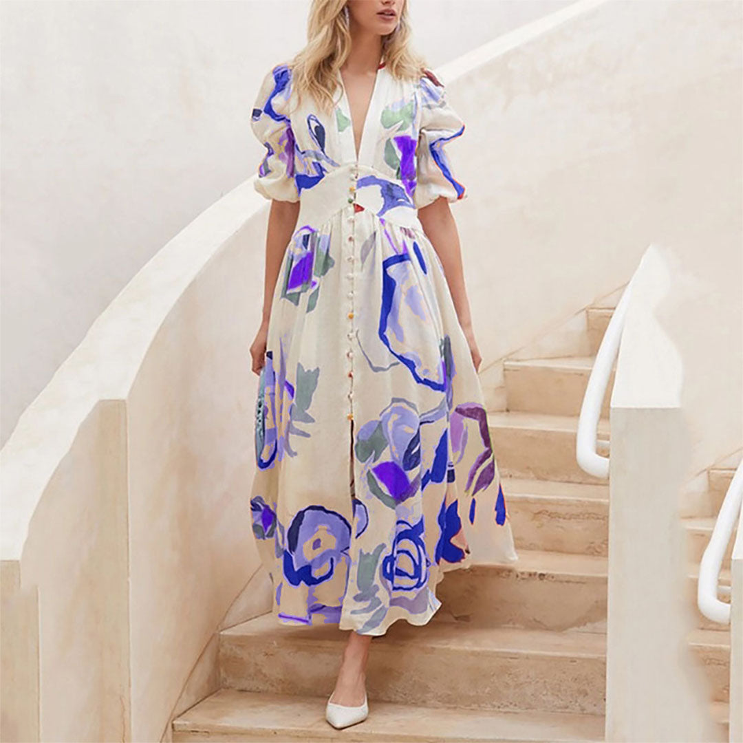 Léonie | Robe d'été avec Tissus de Haute Qualité et Motifs Variés pour Femmes