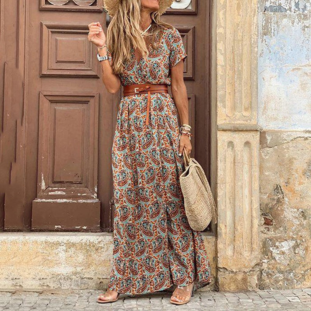 Lunaire | Robe Bohème Chic avec Tissus de Haute Qualité et Motifs Variés pour Femmes
