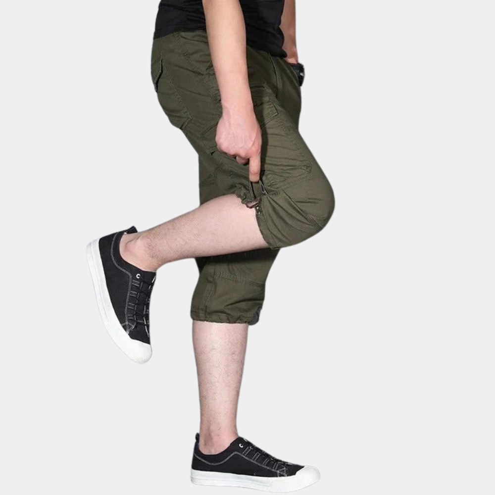 Enzio - Pantalon cargo stylé trois-quarts pour hommes